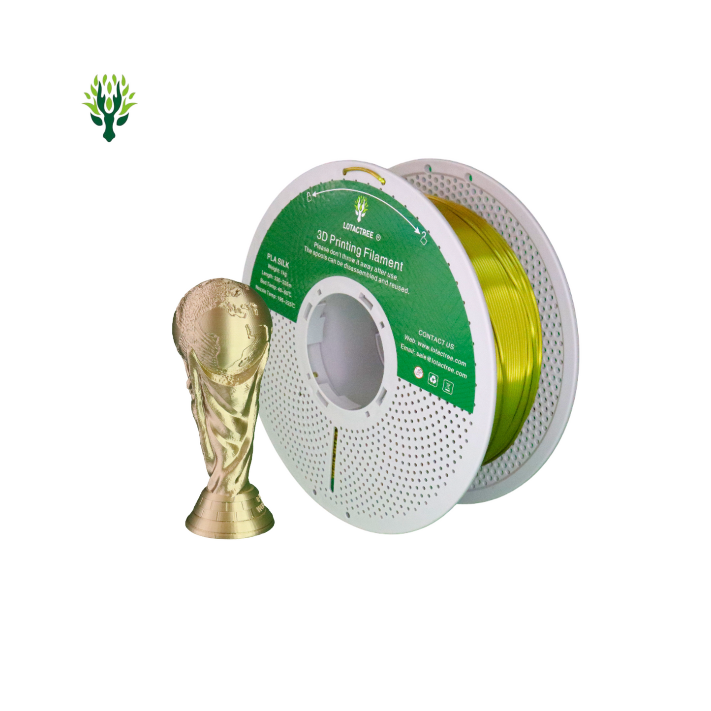 PLA SILK 3D Printing Filament 1.75mm 1Kg - Lotactree