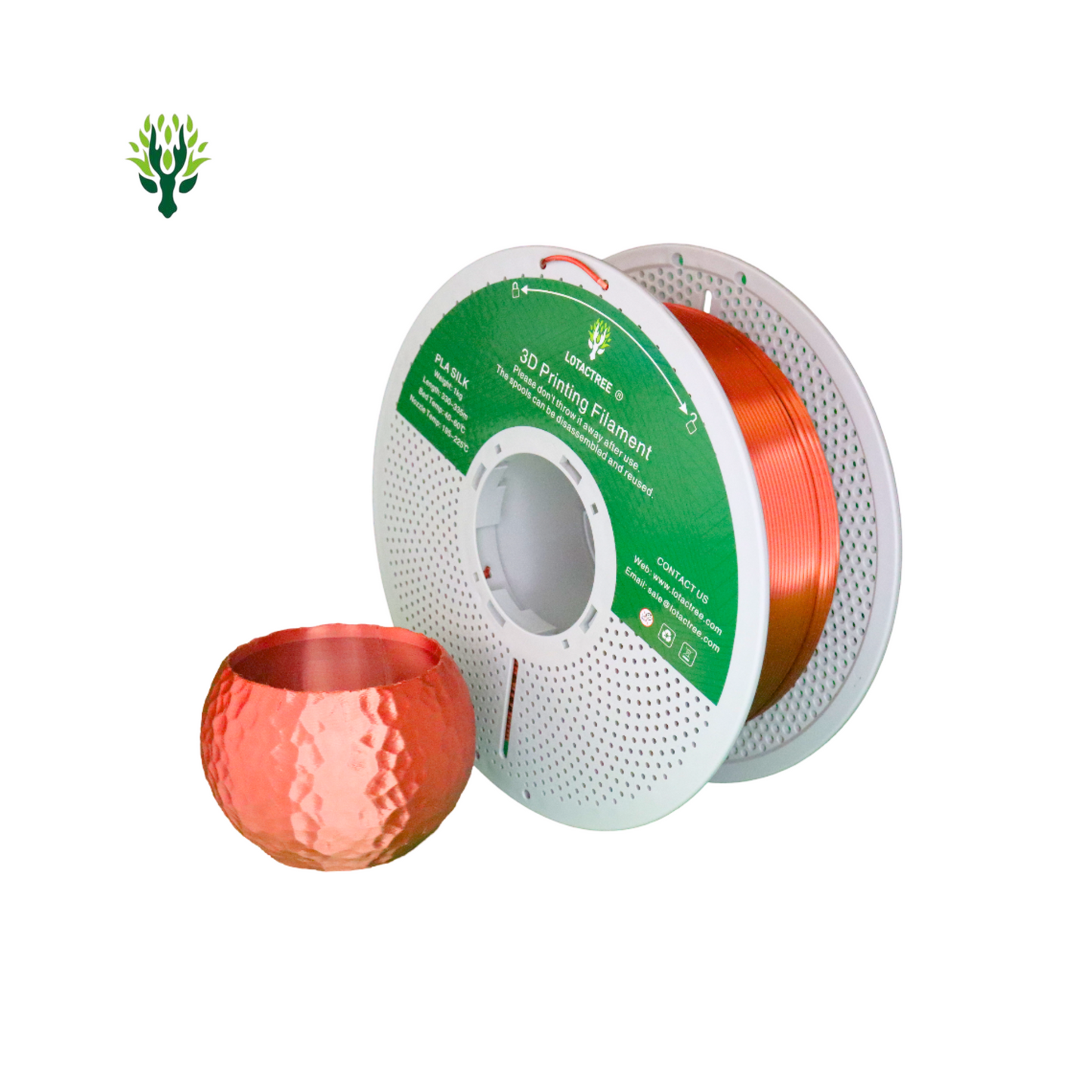 PLA SILK 3D Printing Filament 1.75mm 1Kg - Lotactree