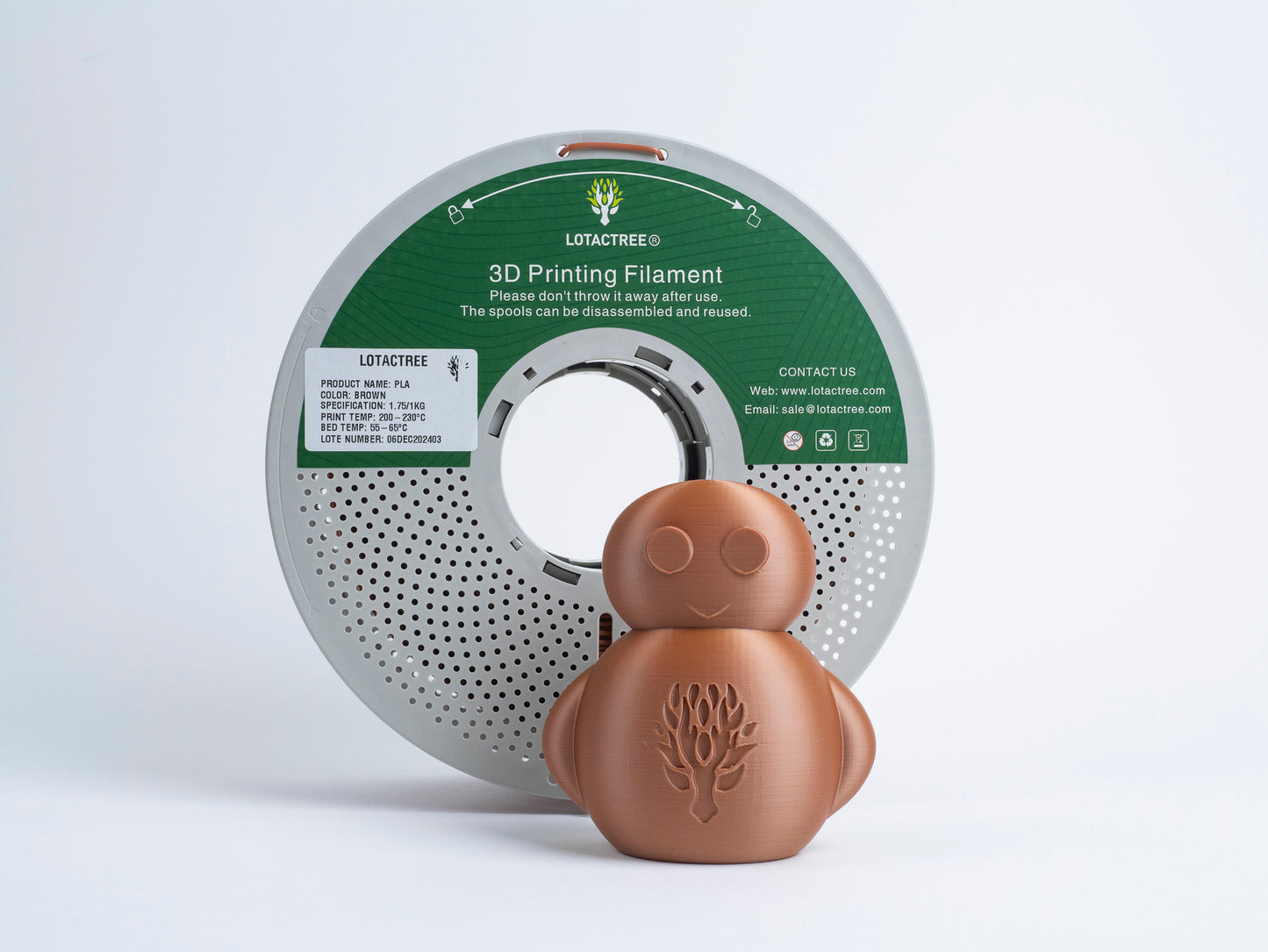 Filamento de Impressão 3D PLA 1,75mm 1Kg - Lotactree