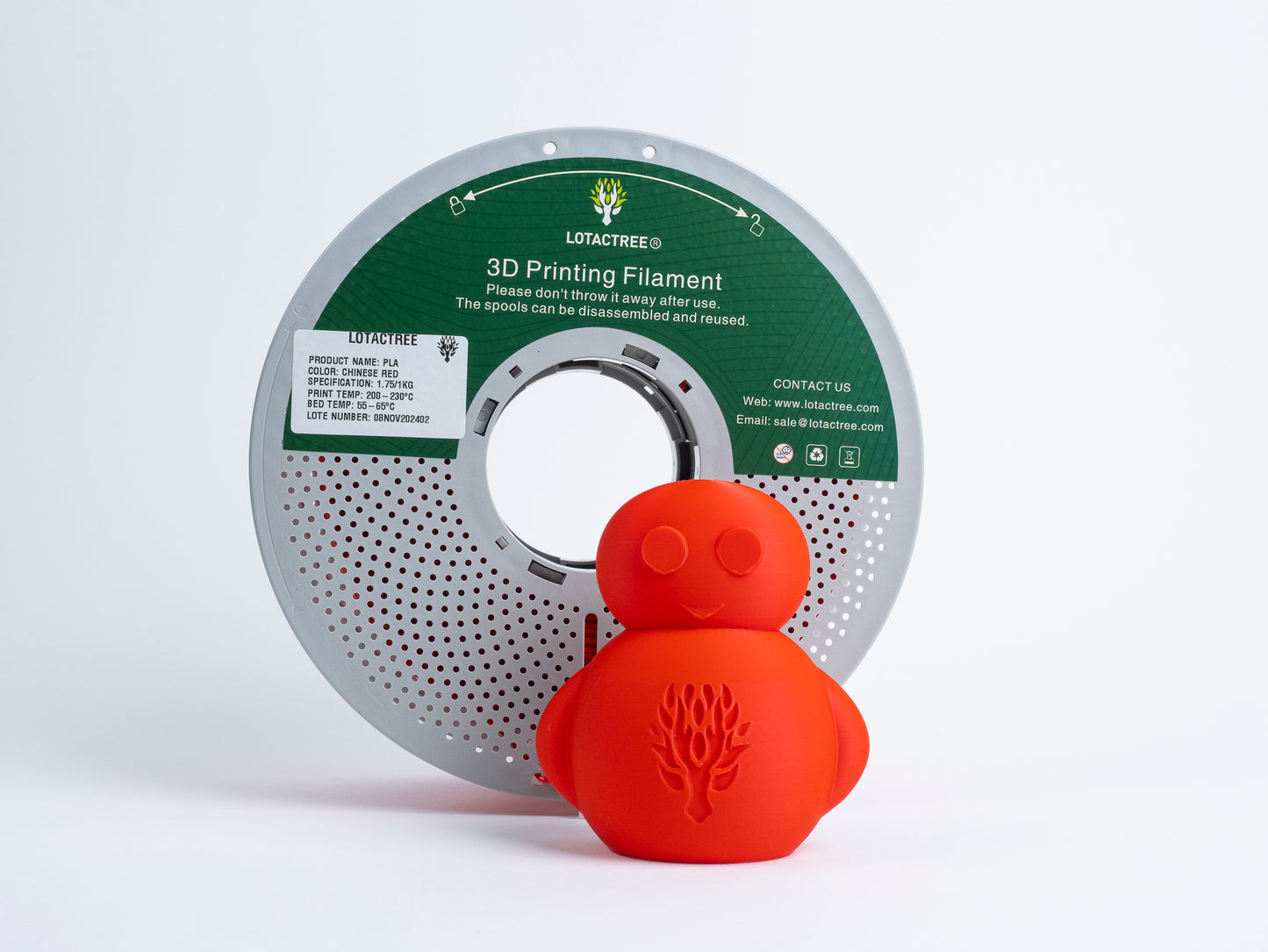 Filamento de Impressão 3D PLA 1,75mm 1Kg - Lotactree