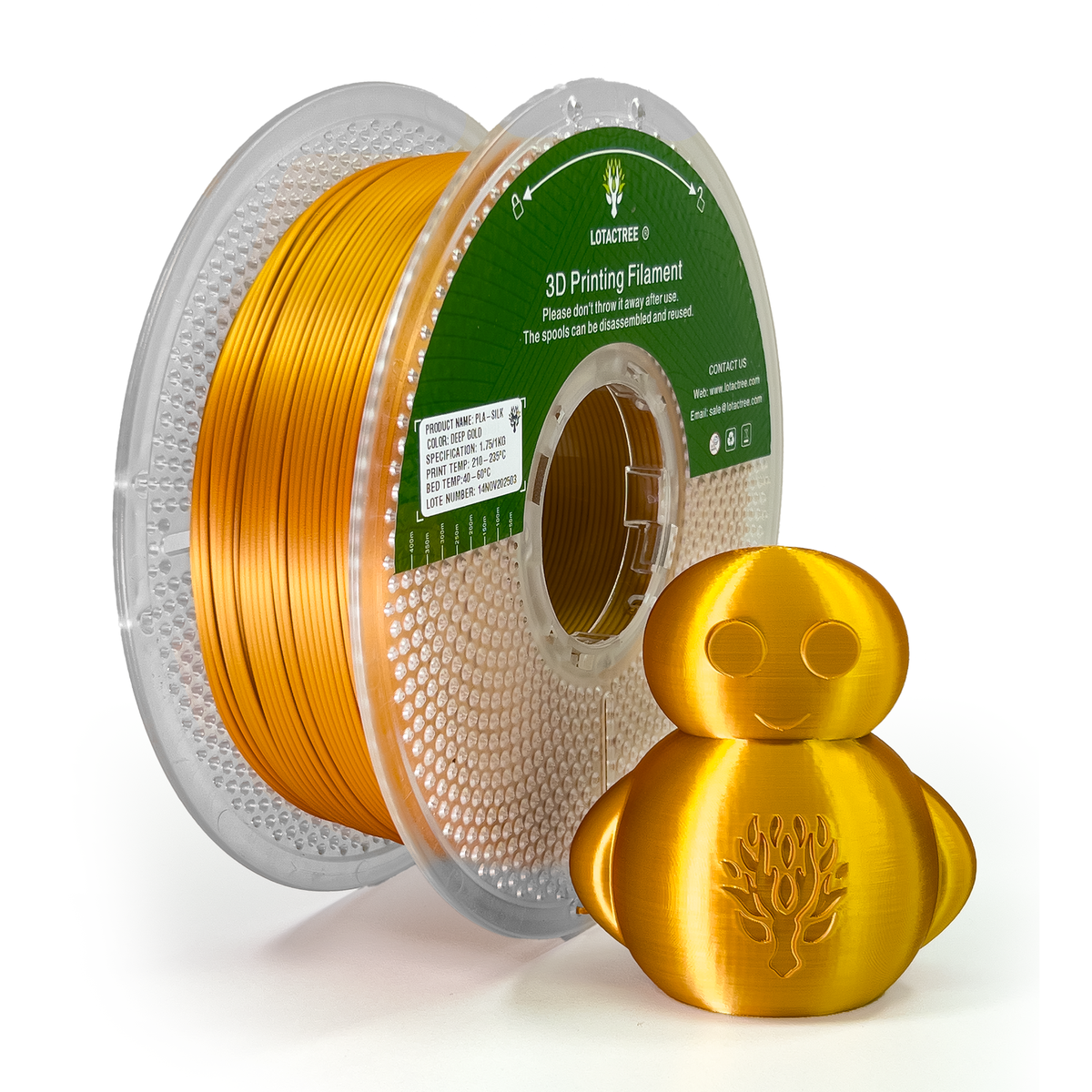 Filamento de Impressão 3D PLA SILK 1,75mm 1Kg - Lotactree