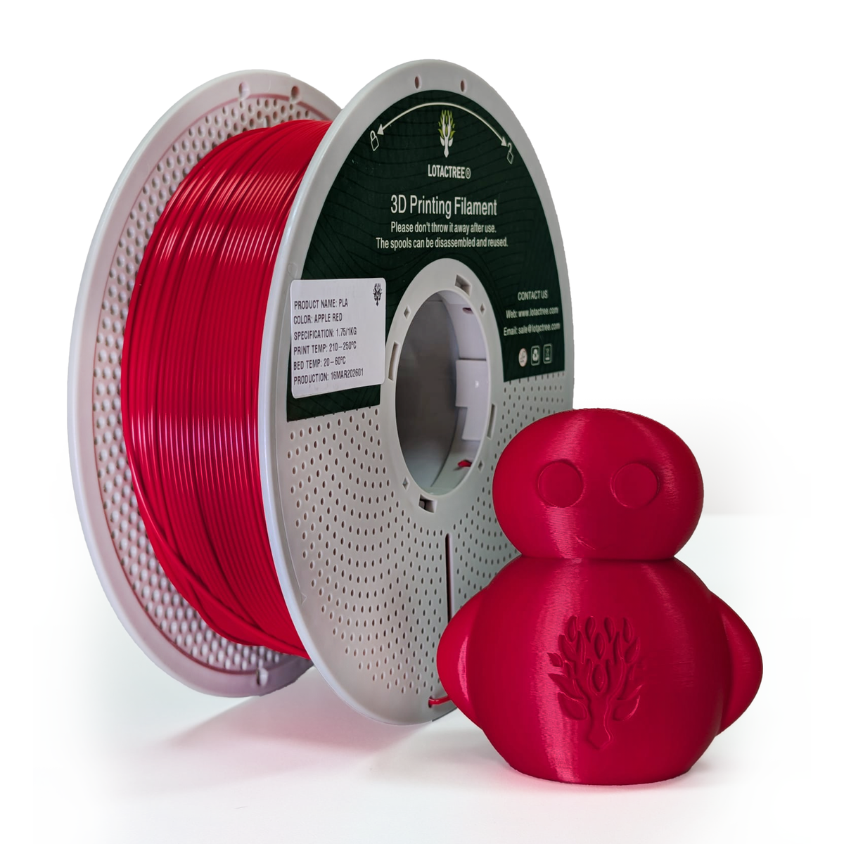 Filamento de Impressão 3D PLA 1,75mm 1Kg - Lotactree