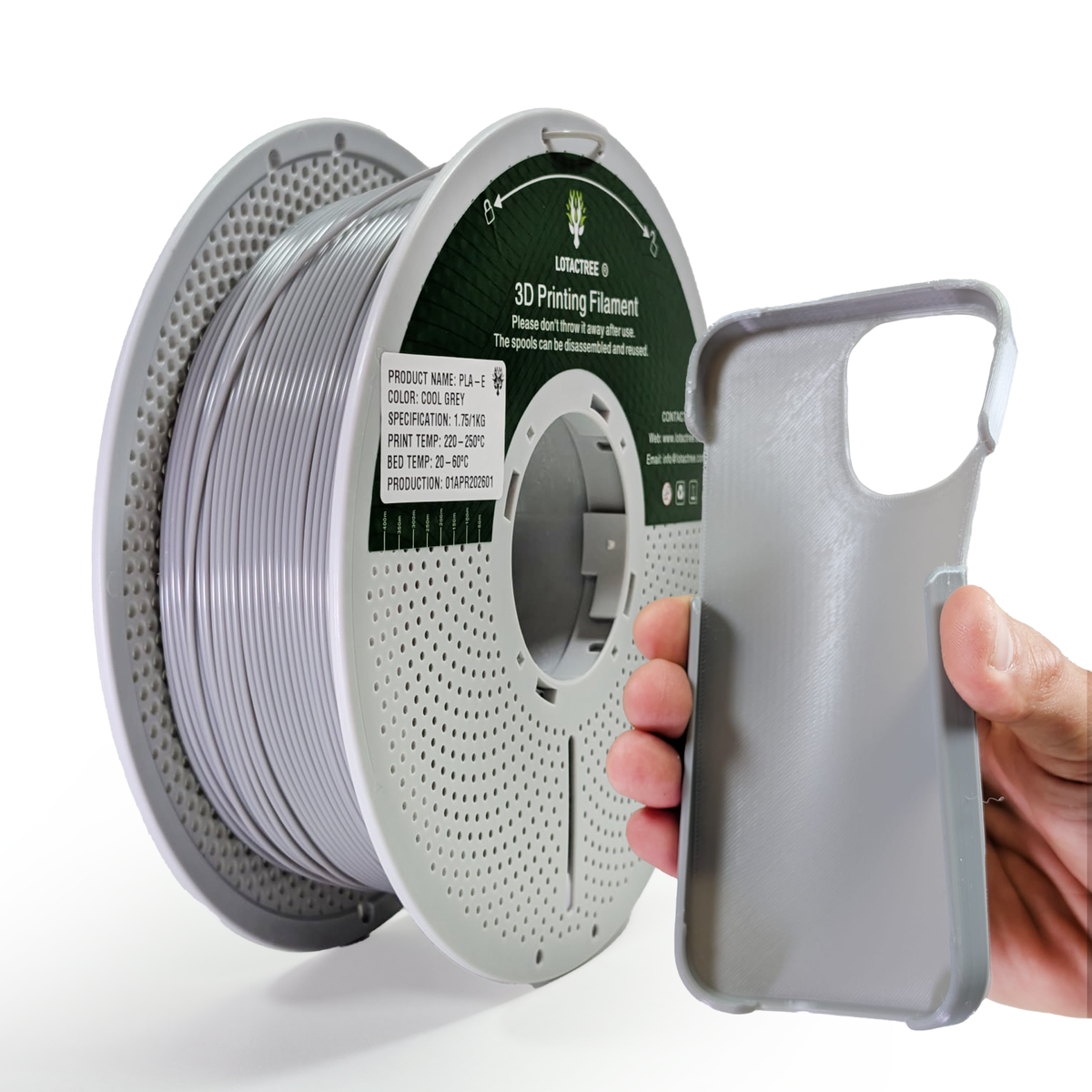 Filamento de Impressão 3D PLA-E 1,75mm 1Kg - Lotactree