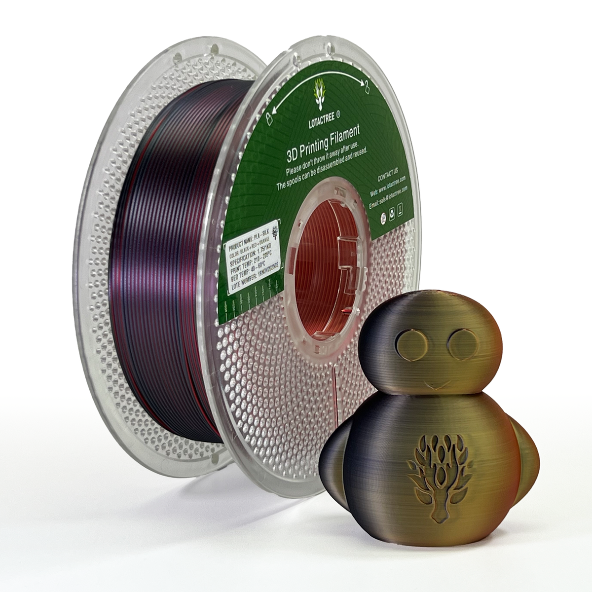 Filamento de Impressão 3D PLA SILK 1,75mm 1Kg - Lotactree